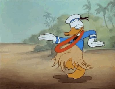 Donald Duck in Hawaii gif